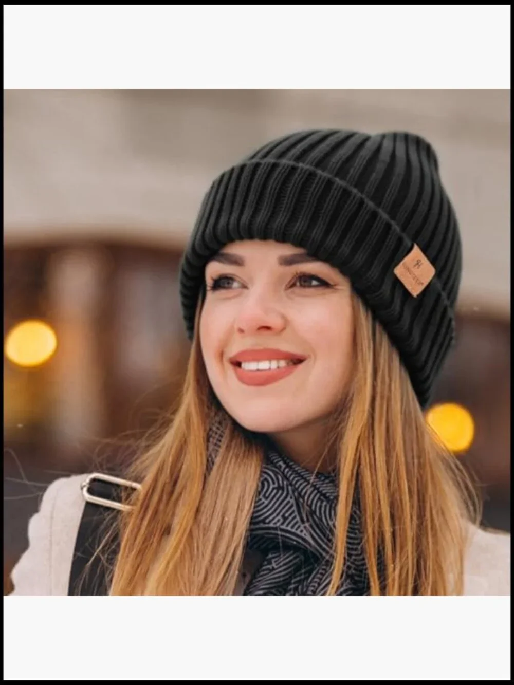 3 Pack Thermal Plush Lined Beanie Double Layer Warm Knit Hat for Cold Weather - Picture 3 of 7